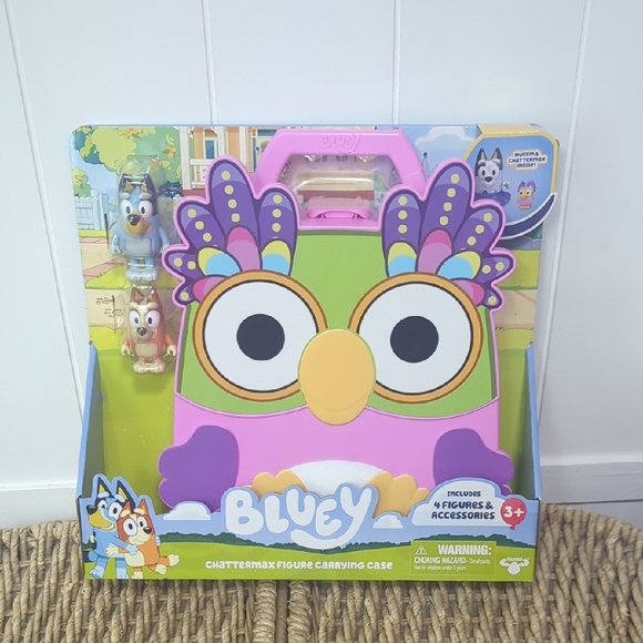New Bluey Figure Carrying Case - Pink and Green - Picture 1 of 4